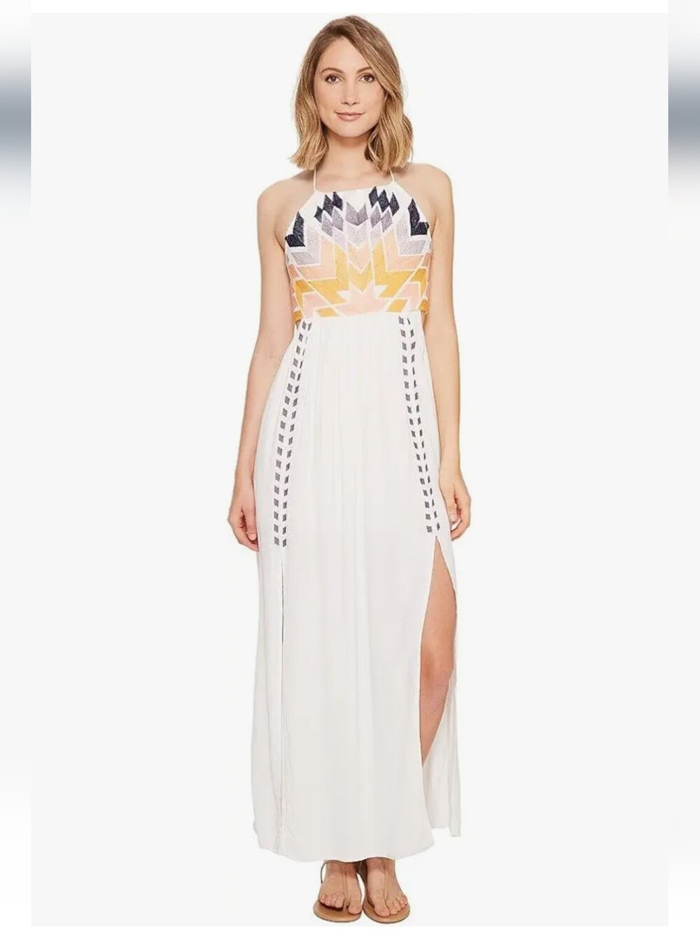 Rip Curl Sunburst Printed Maxi Dress – Vanilla – Approx. Medium